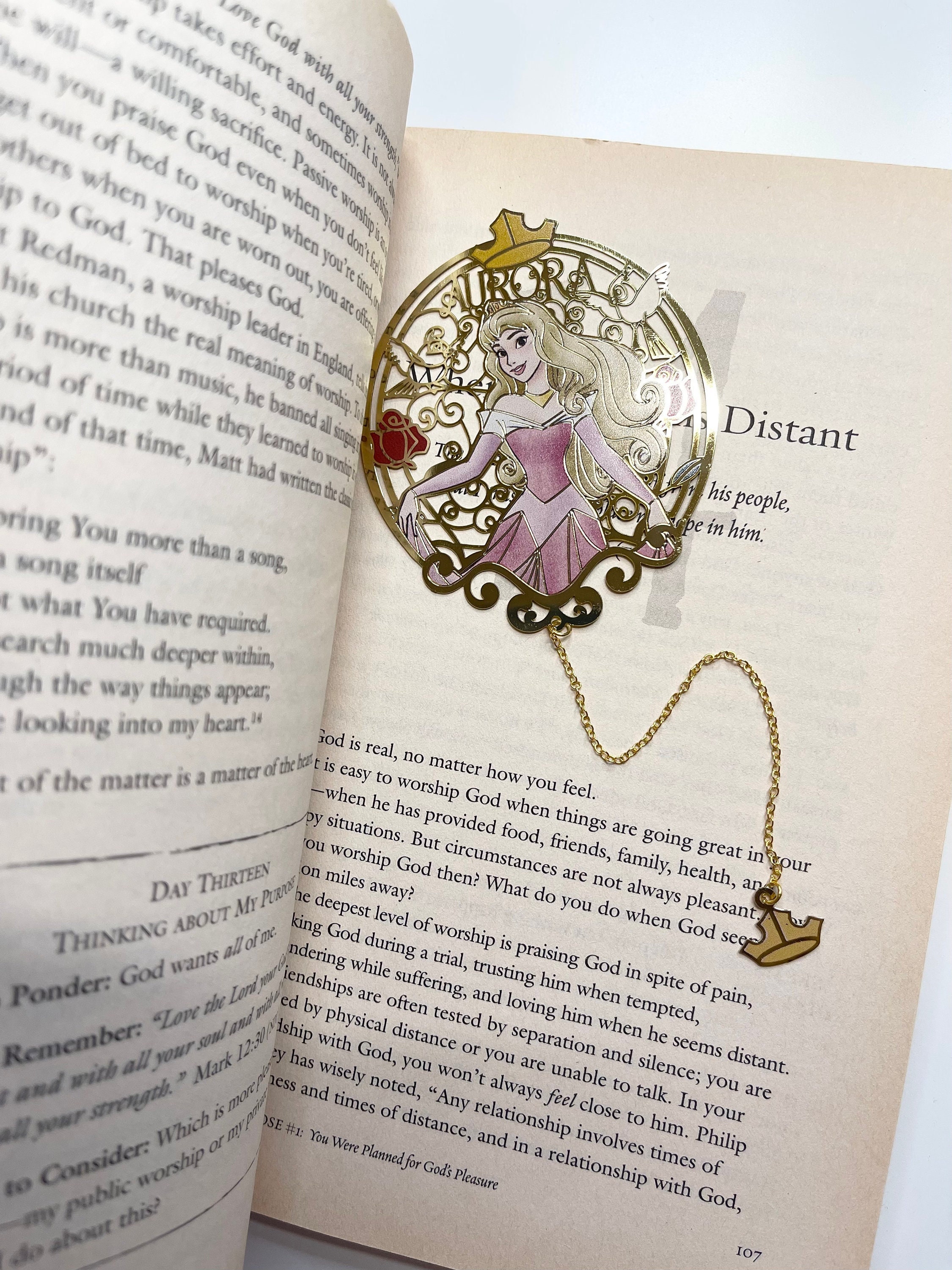 Sleeping Beauty Aurora Book and Bookmark Disney Pin