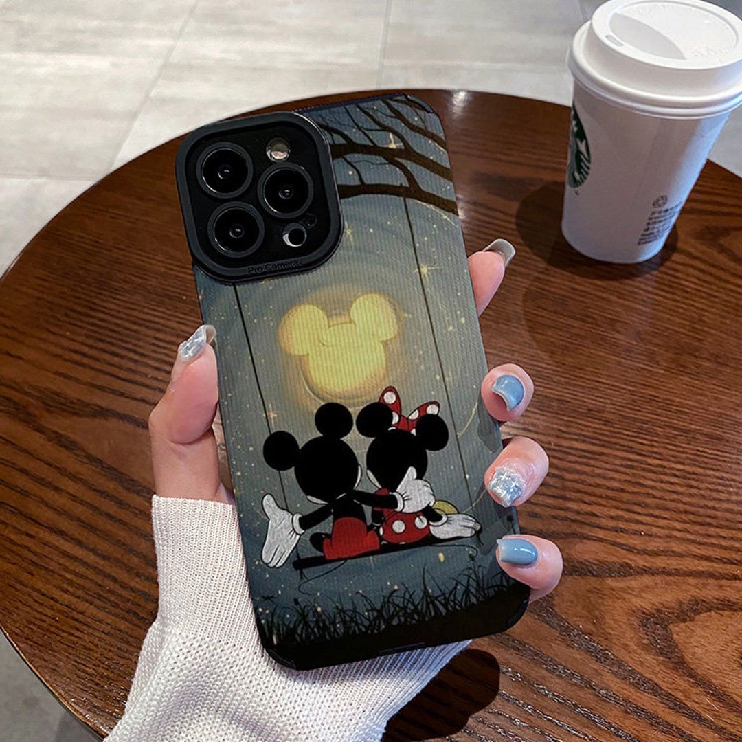 Disney Theme Park iPhone Case Mickey Mouse and Minnie Mouse Love Moon