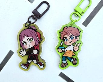 A Seaside Coffee - 2.36" Tsumugi and Jun Acrylic Keychains
