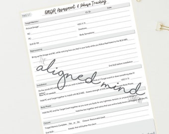 EMDR Reprocessing Tracker & Guild — Digital Download — EMDR Therapy