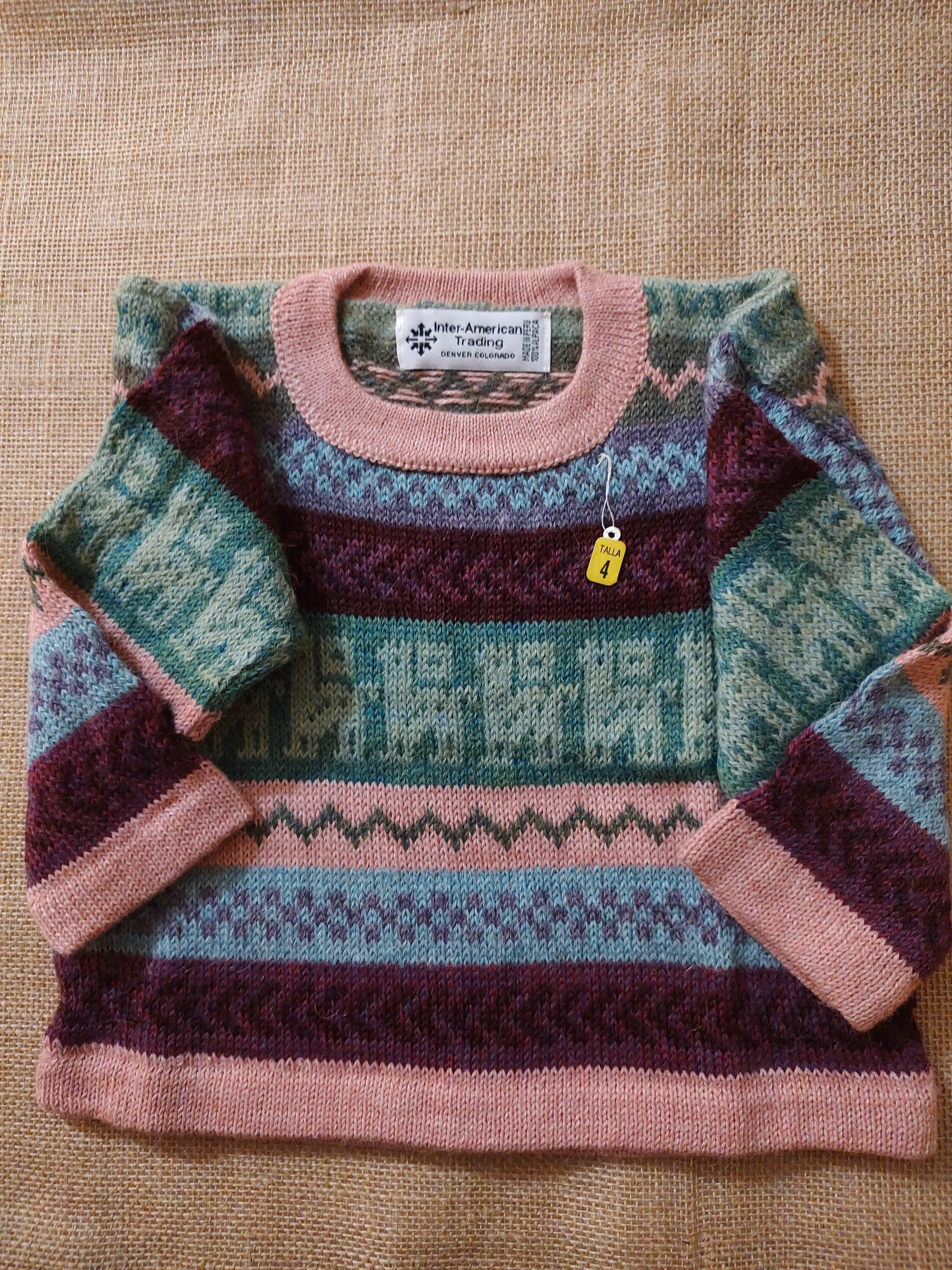 Children's Alpaca Sweater Hat & Mitten Set Etsy