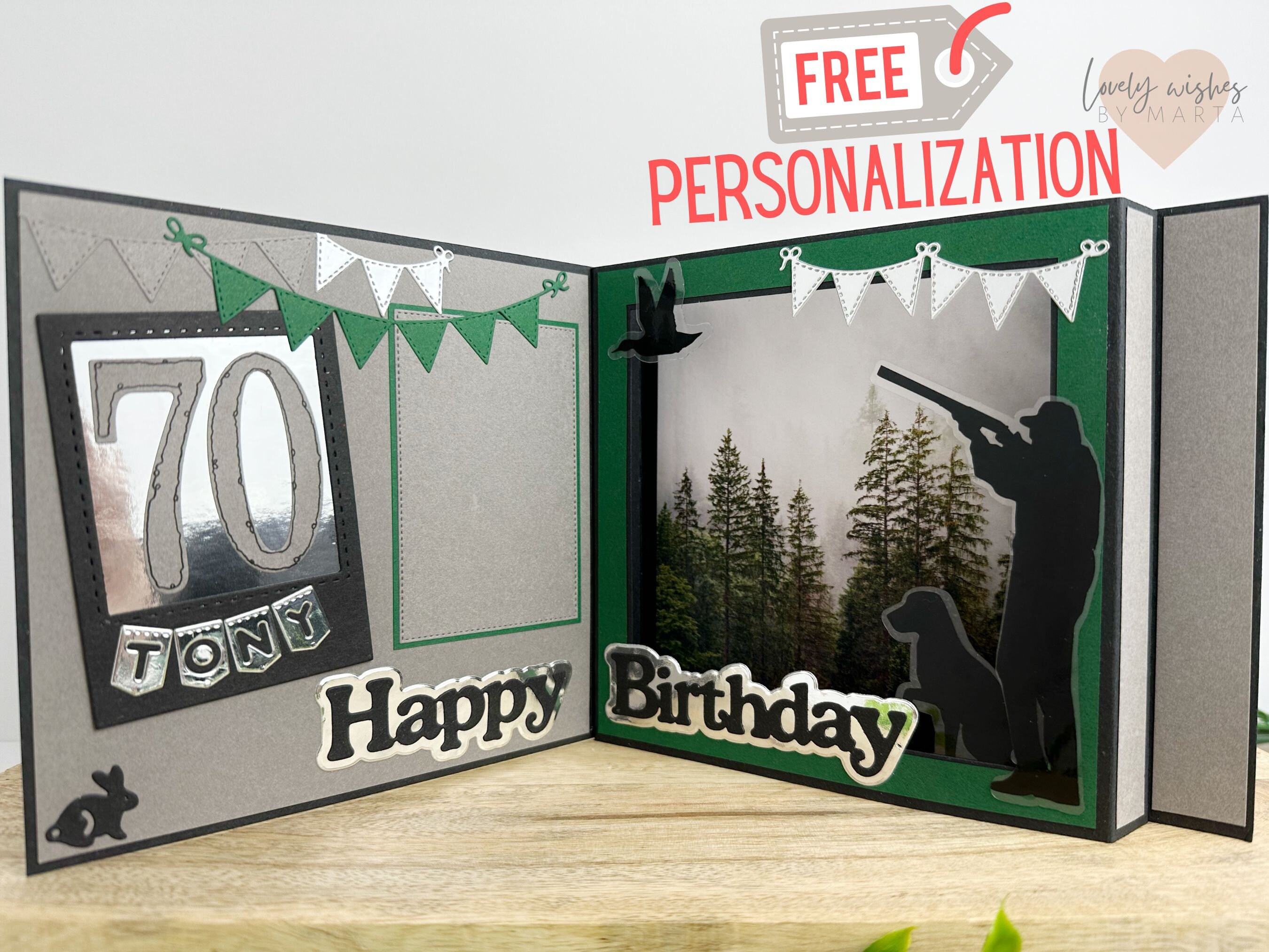 Hunting Happy Birthday Card Personalized Hunter Age Number - Etsy UK