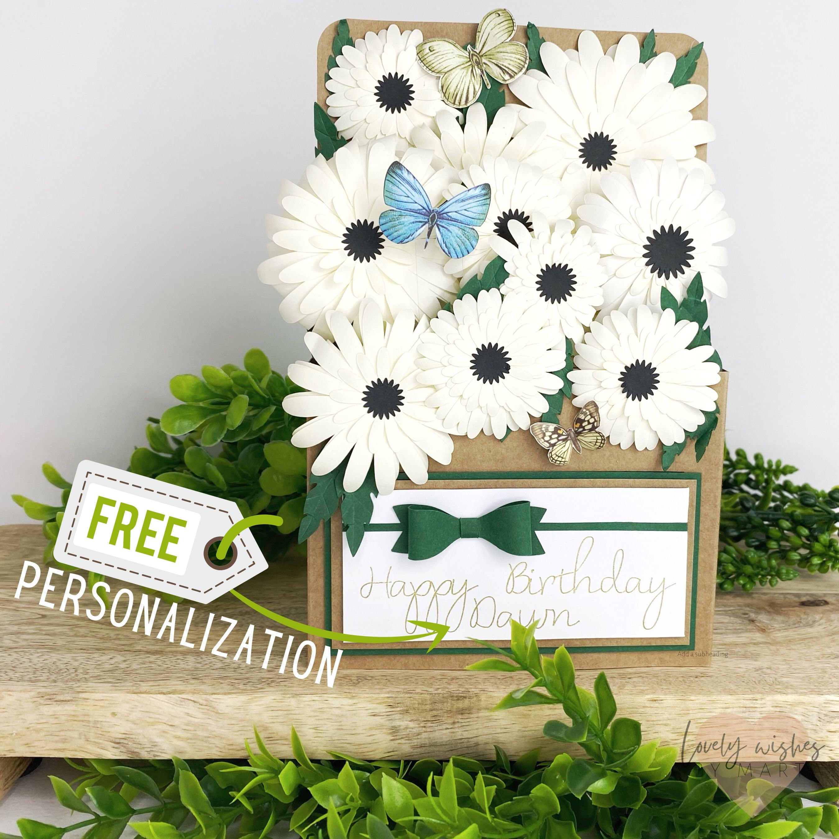 Daisy Birthday Card, Personalized, Daughter, for Mum - Etsy UK