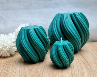 Swirl Kerze XXL, Wave, Twist, Spiralkerze, Spirale große Riesenkerze, handmade, Geschenk