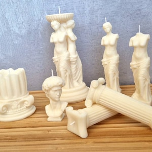 Antique figure candle, David, Venus, column, Greek, gift