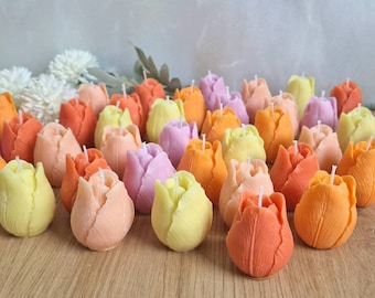 Tulip candle flower, party gift, motif candle handmade,
