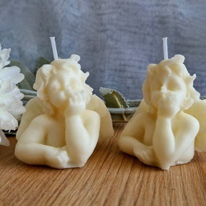 Angel candle, guardian angel figurine, guest gift, baptism gift, gift