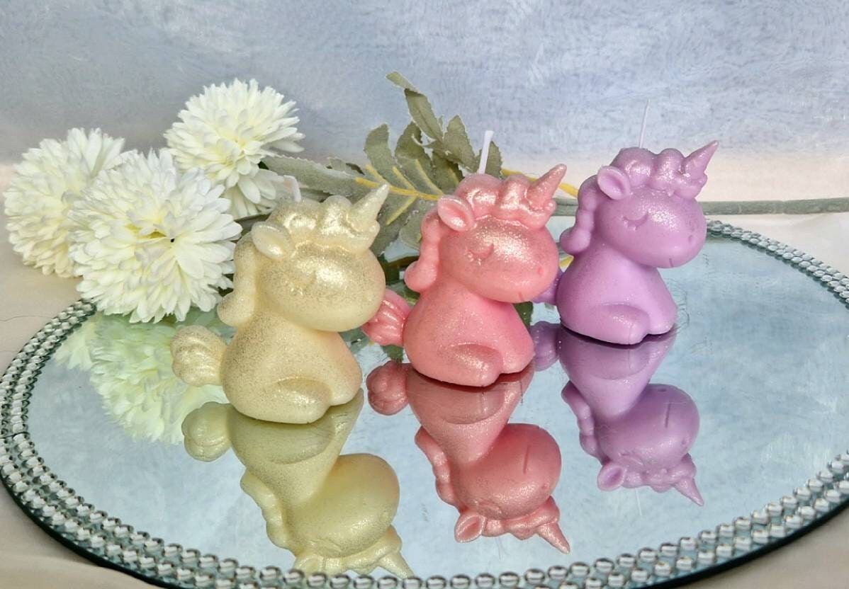 Unicorn candle, 3D, decoration, unicorn candle, party gift