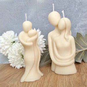 Embrace Candle, Mother and Child Figure, Lovers Sculpture, Gift