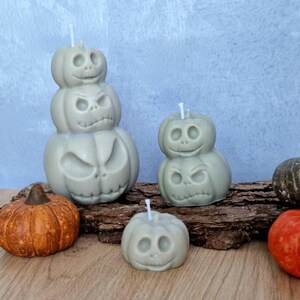 Halloween Kürbisse Kerzen, Kürbiskerze Säule, handmade, Geschenk
