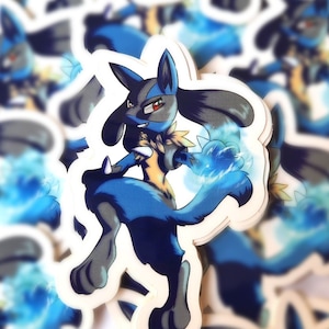 Shiny Mega Lucario Vinyl Sticker