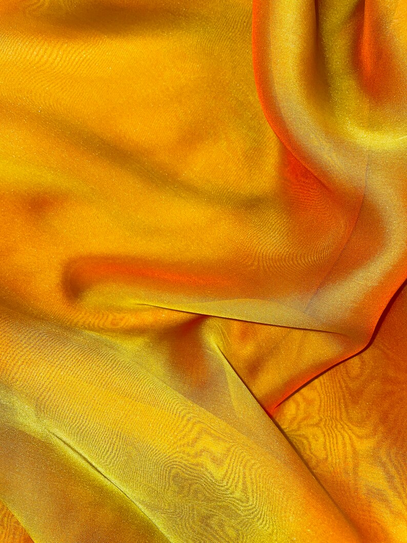 Iridescent Silk Chiffon Fabric Sold by the Yard Etsy