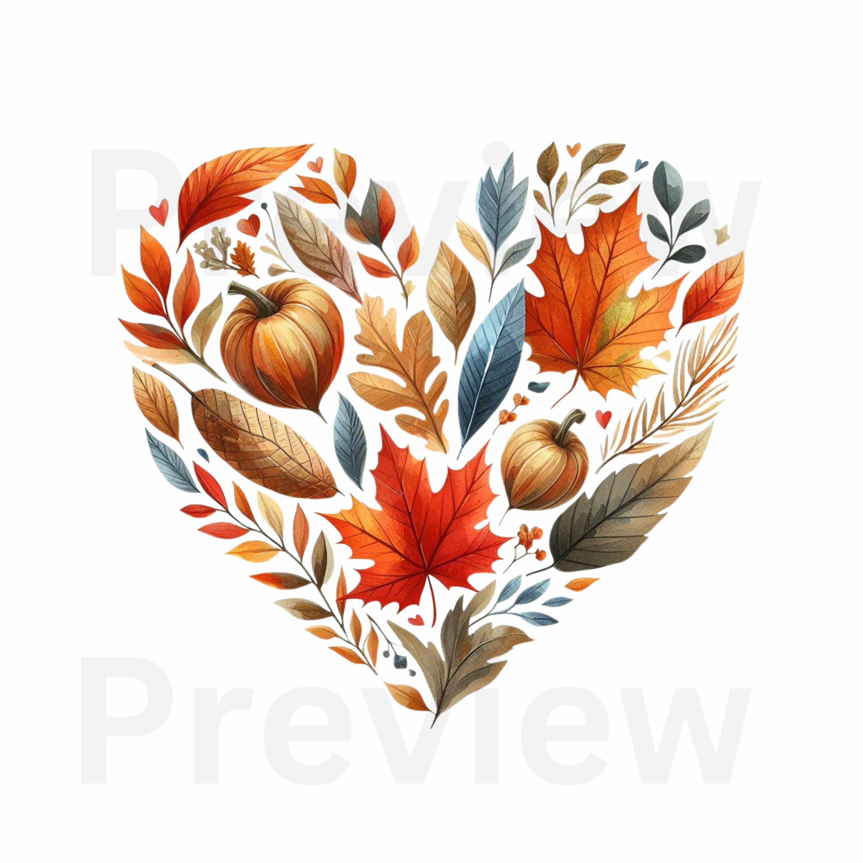 Fall Color Heart Images 15 Autumn Leaves Hearts, Fall Hearts, Hearts Clipart, Thanksgiving ...