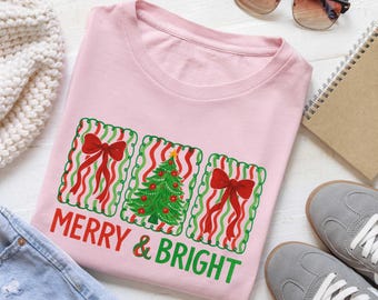 Christmas Tree PNG: Retro Bow Clipart, Holiday Sublimation, Digital Download