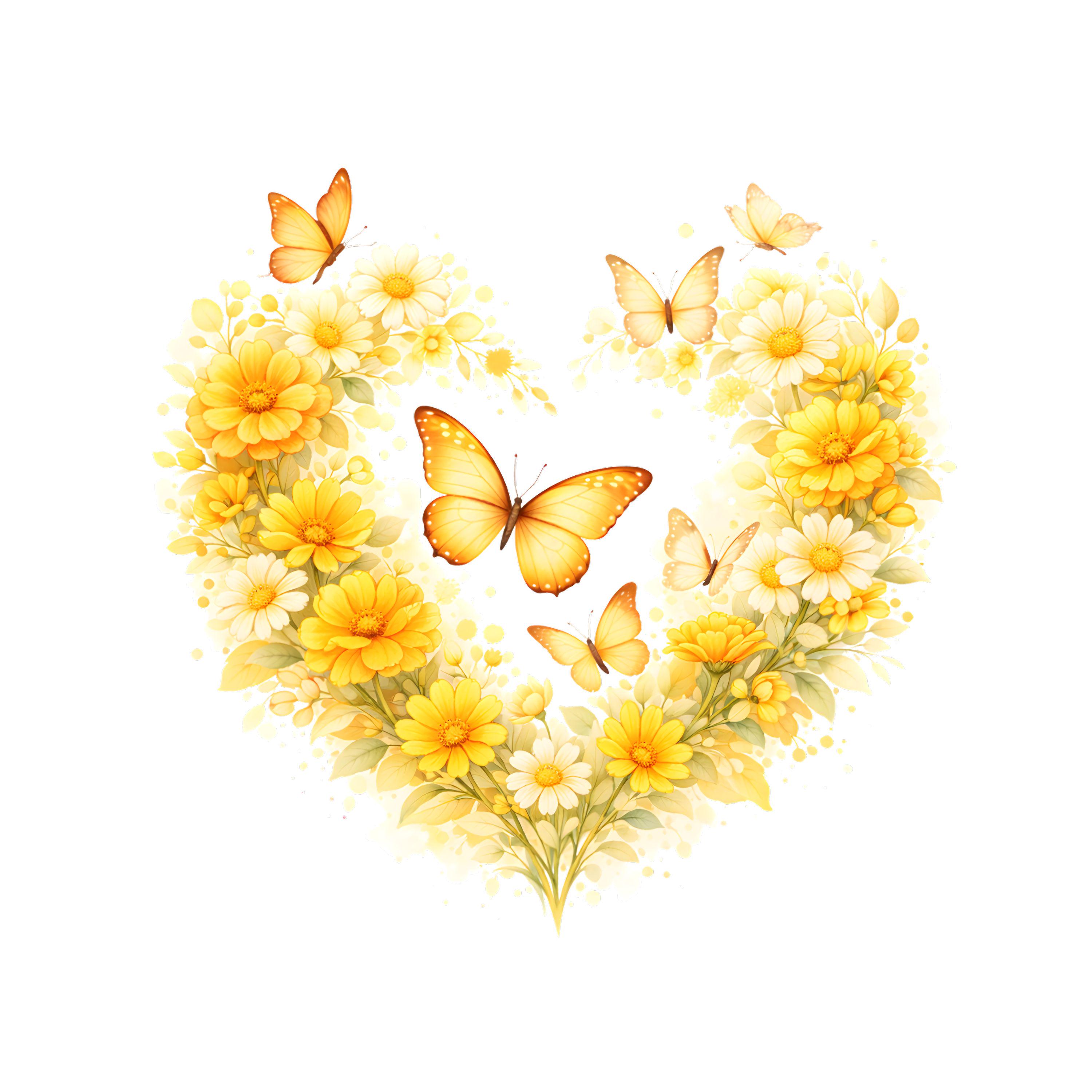 17 Watercolor Floral Heart Wreath Clipart | Romantic Flower Frames ...