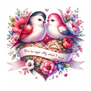 20 Sublimação de pássaros do amor em aquarela, clipart de pássaro do amor, clipart de coração de dia dos namorados, clipart de coração PNG, download digital, uso comercial