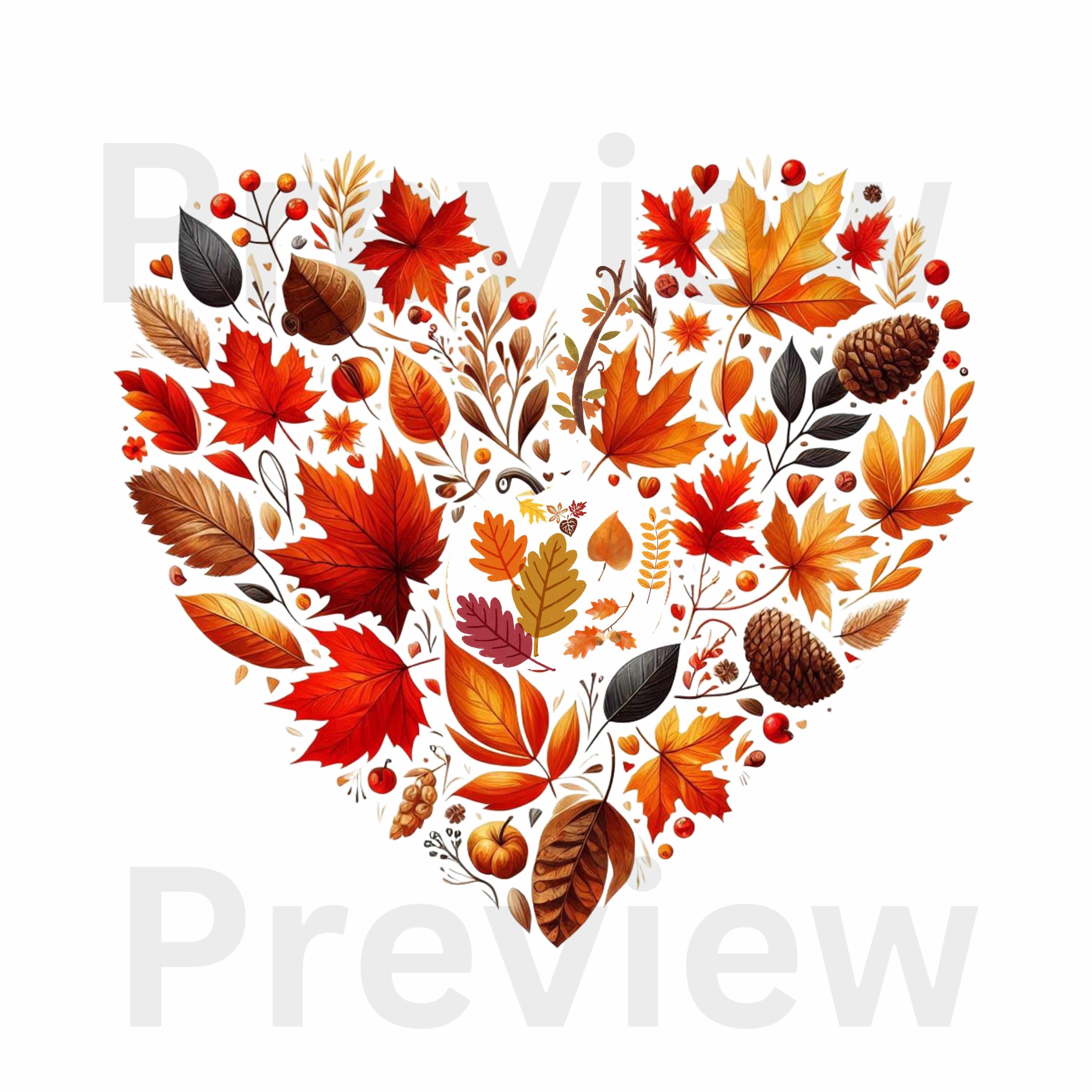 Fall Color Heart Images 15 Autumn Leaves Hearts, Fall Hearts, Hearts Clipart, Thanksgiving ...