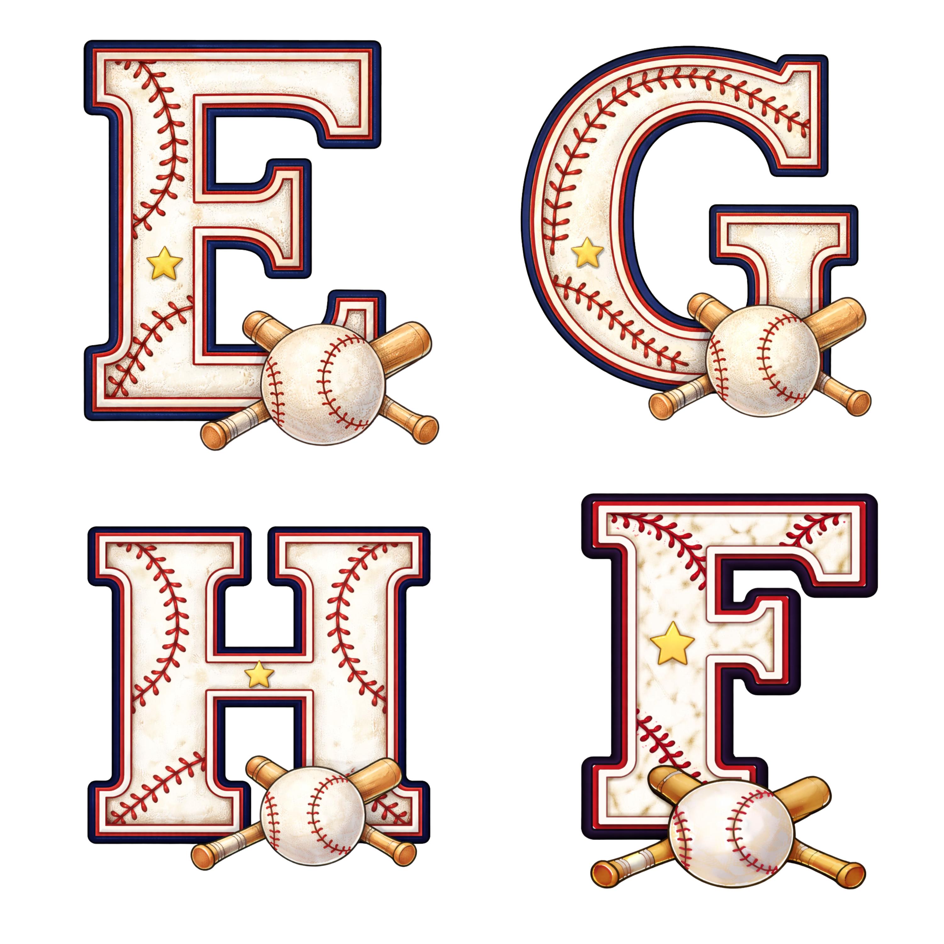 Varsity Baseball Alphabet PNG Bundle – A-Z Letters - Etsy