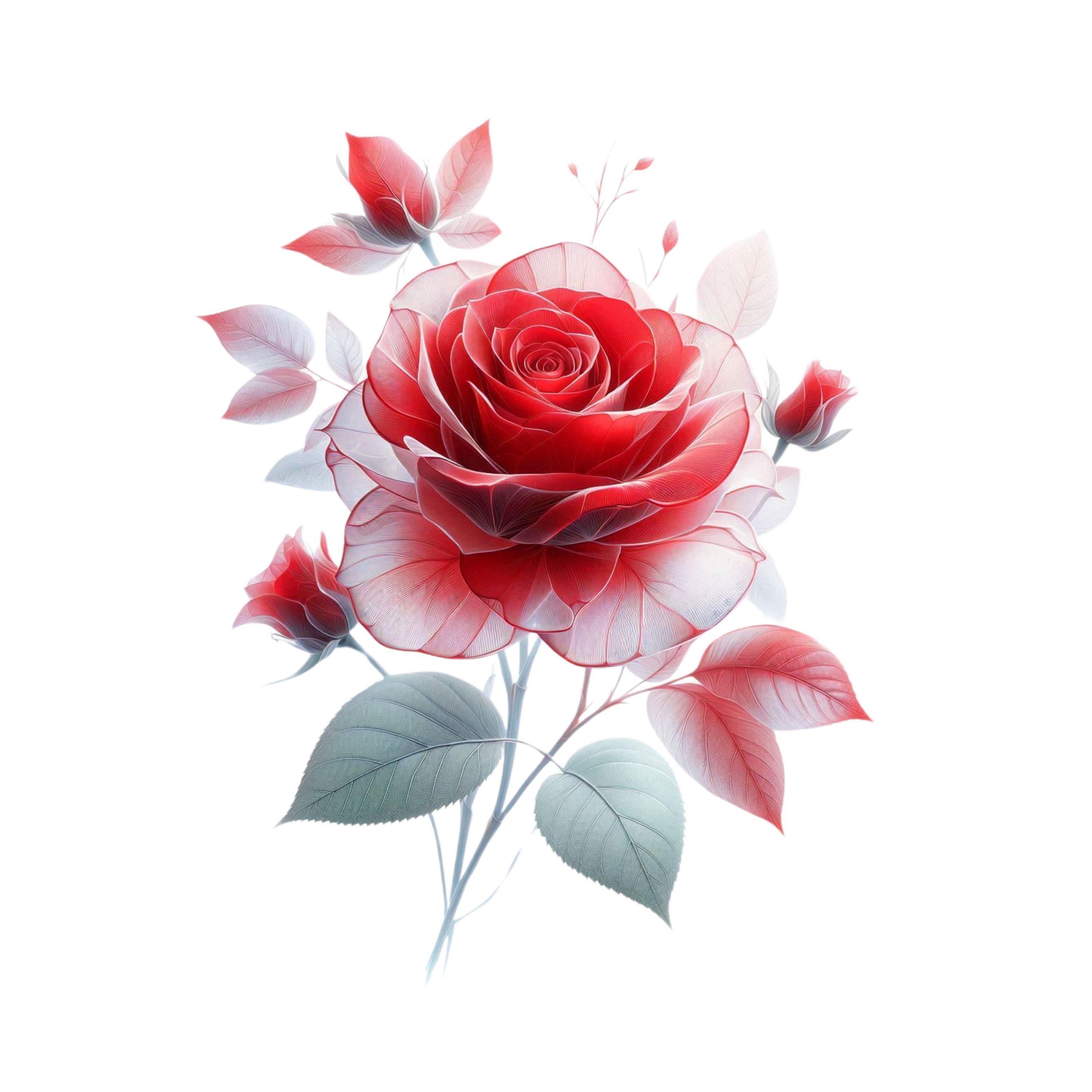 Red White Roses Abstract 16 Red Rose Abstracts, Rose Flower Clipart, Florals, Wedding Prints ...
