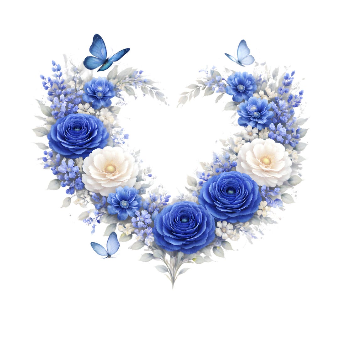 17 Watercolor Floral Heart Wreath Clipart | Romantic Flower Frames ...