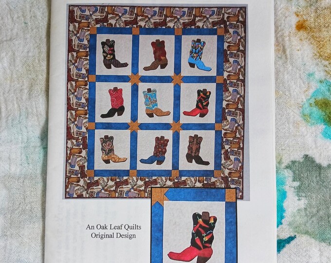 Boot Quilt Pattern Cowboy Boot Quilt Block Pattern: Western Rustic Design - Etsy