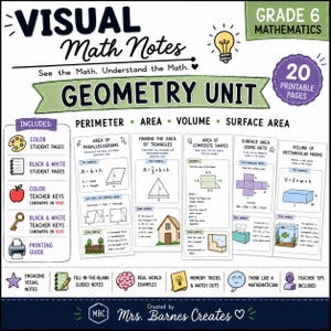 6th Grade Visual Math Notes - Geometry