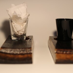 Whiskey barrel shot glass coasters 2 per set