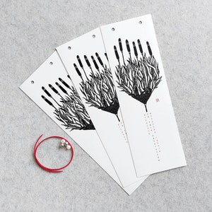 Reed Wand Kunst Karte Schwarz Weisser Rohrkolben Wandbehang Dekor Karte Amüsantes minimalistisches Linoldruck Geschenk für Freunde und Liebhaber.