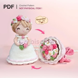 Reversible Braut und Braut Amigurumi Häkelanleitung (Medium)