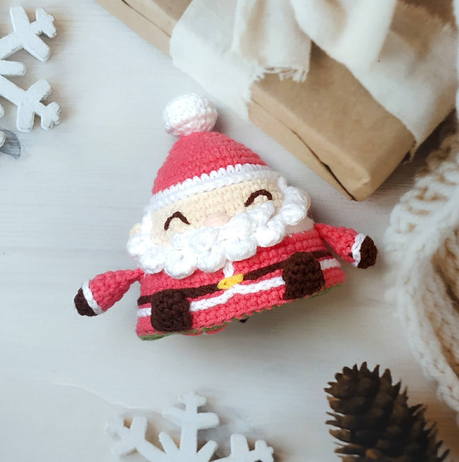 リバーシブルクリスマスあみぐるみパターン - クリスマスオーナメント
