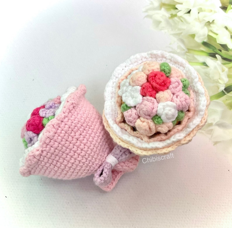 Reversible Flower Bouquet and Bride Amigurumi Pattern wedding crochet pattern PDF image 4