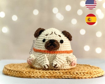 Pug Dog Crochet Pattern – Reversible Amigurumi pattern (PDF)
