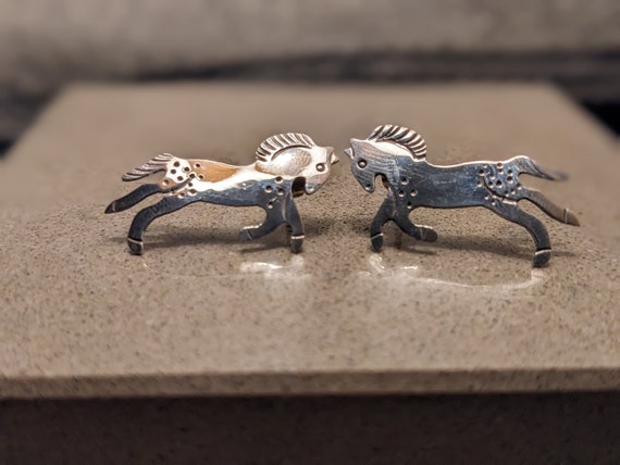 Traditional Mexican Sterling Silver Horse Earrings - image 3