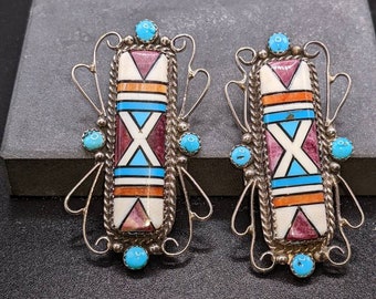 Beautiful Navajo sterling silver earring by E.B chavez