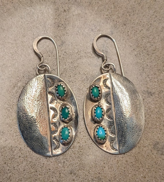 Wonderful Vintage Navajo Clown Sterling Silver Native American Earrings Wonderful Vintage Navajo Clown Sterling Silver Native American Earrings