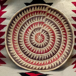 Beautiful, Large, 14.75&quot; Alaskan Yup&#39;ik Native Inuit Grass Basket by Pauline Jimmy (Chefornak, Alaska)