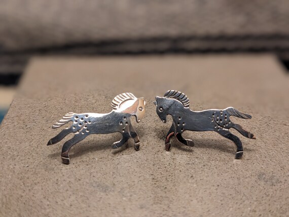 Traditional Mexican Sterling Silver Horse Earrings - image 7