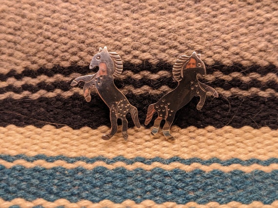 Traditional Mexican Sterling Silver Horse Earrings - image 8