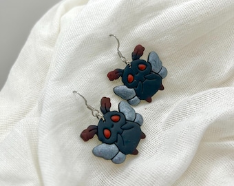 Mottenmann Ohrringe | Gruselige Halloween Ohrringe aus Fimo
