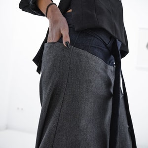 Women Drop Crotch Pants/Black Harem Pants/Oversized Pants/Black Drop Crotch Pants/Grey Pants/Drop Crotch Trousers/Harem Trousers/Boho Pants image 1