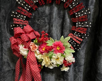 Clothespin Wreath - Etsy
