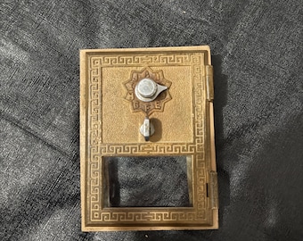 Vintage 1960 Brass Post Office Box Door – Federal Equipment Co Mailbox Door