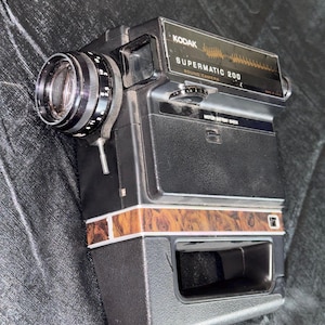 Vintage 1970s Kodak Supermatic 200 Super 8 Film Camera – Black Sound Camera – Retro Movie Camera – Untested Powers On