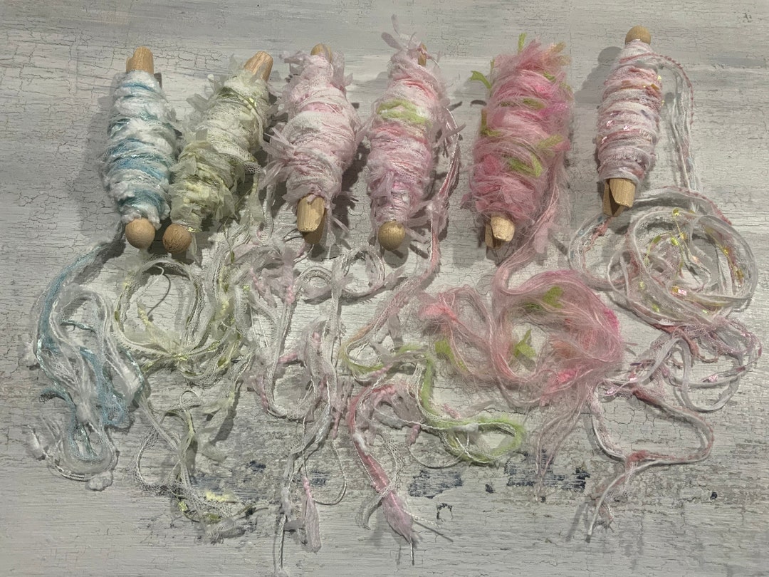 Fancy Yarns Bundle 7 for Junk Journal Tassels, Create Bows, Shabby Chic Style Yarn Supply for