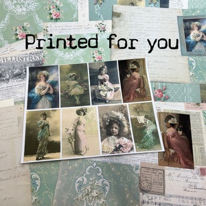 Für dich gedruckt - Back in Time - Papier Pack - Junk Journal Papier und Ephemera von Odulcina