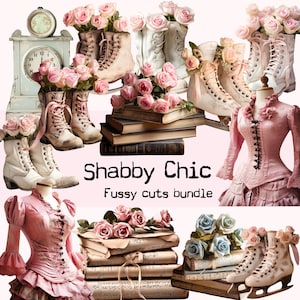 Lot de coupes Shabby Chic Fussy, tasses à thé prêtes à l'emploi pour des journaux indésirables, des cartes, du scrapbooking, des techniques mixtes.