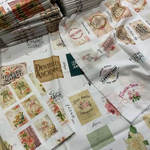 Etichette in tessuto da 1/2 fat quarter - per lavori artigianali, tessuto per trapunte, tessuto 100% cotone di Odulcina