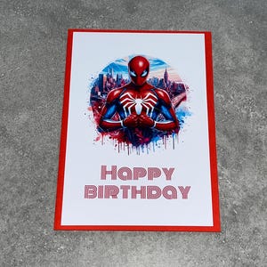 Carte d’anniversaire Spiderman