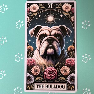 Magnet  chien carte de tarot the bulldog