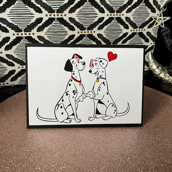 Carte d’anniversaire chiens dalmatiens